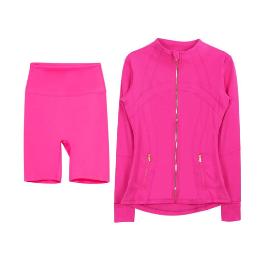 Lulu Pink/Gold Short Set