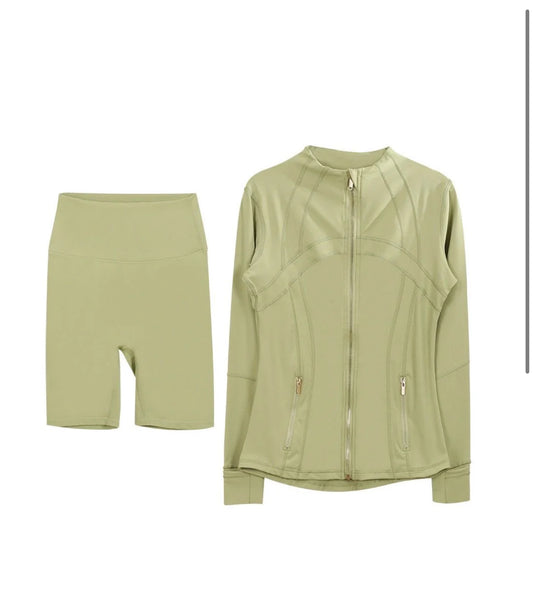 Lulu Olive Green Short Set