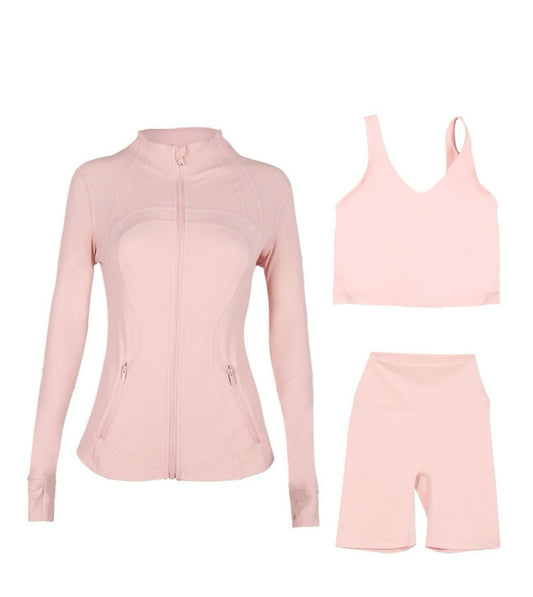 Lulu Pink Short 3 Piece Set