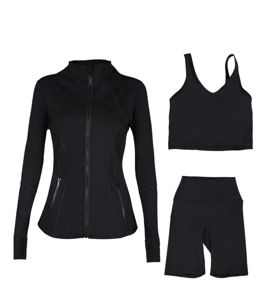 Lulu Black Short 3 Piece Set